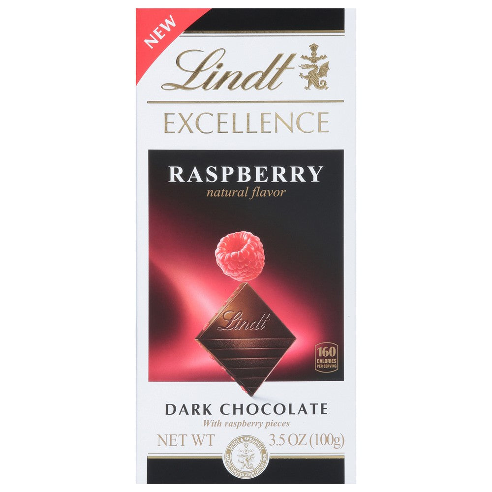 Lindt - Bar Drk Choc Excel Rspbry - Case of 12-3.5 OZ
