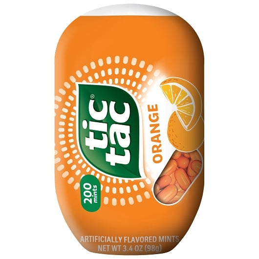 Tic Tac Orange Bottlepack 3.4 Ounce Size - 48 Per Case.