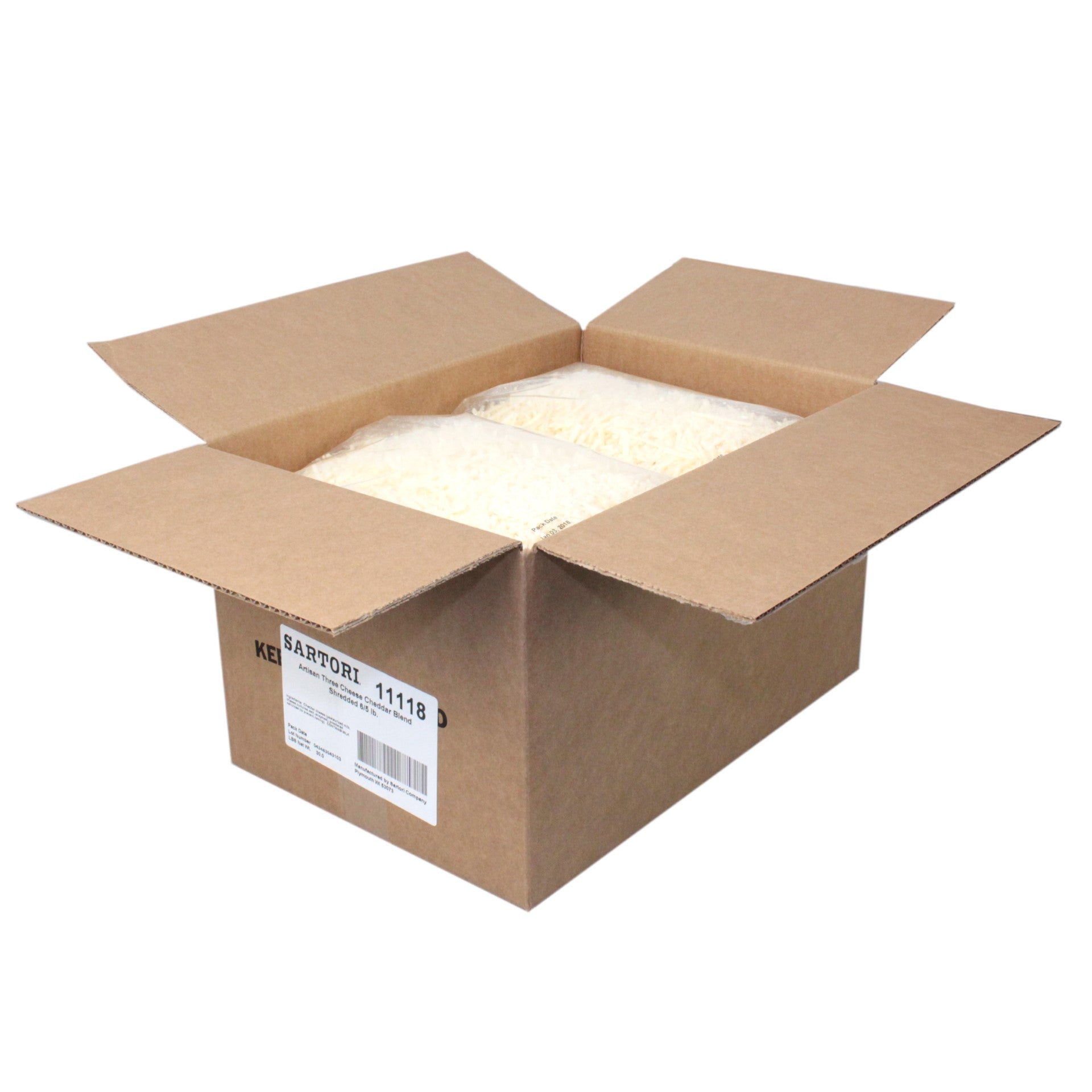 Sartori Shredded Cheddar Artisan Cheese 30 Pound Each - 1 Per Case