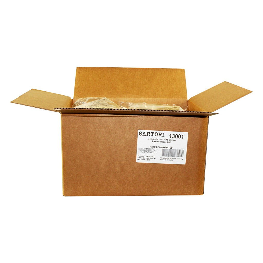 Sartori Shredded Mozzarella Cheese 30 Pound Each - 1 Per Case