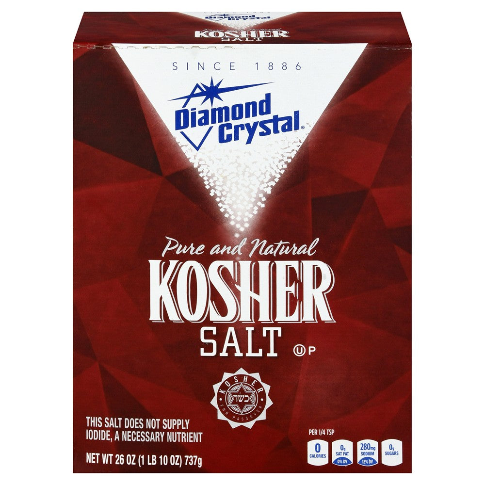 Diamond Crystal - Salt Kosher Flakes Box - Case of 9-26 OZ
