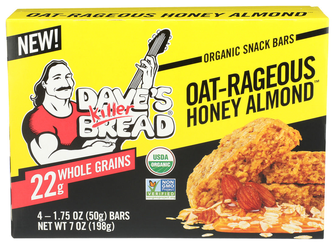 Daves Killer Bread - Bars Og2 Oat Honey Almond - Case of 6-7 OZ