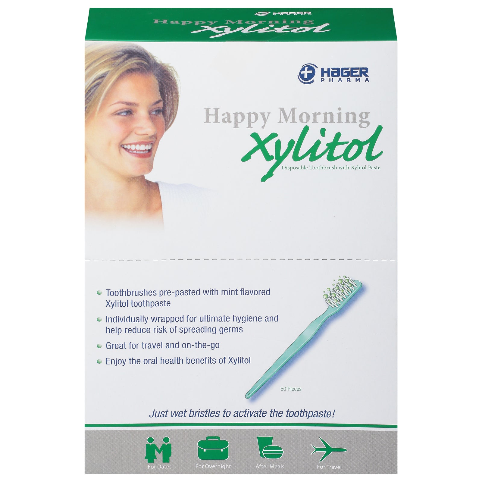 Hager Pharma Toothbrush - with Xylitol - Happy Morning - 1 Case