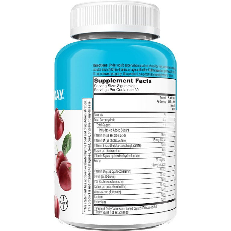 One A Day Kids Gummies Cherry Multi with Iron 60 Piece - Case of 24