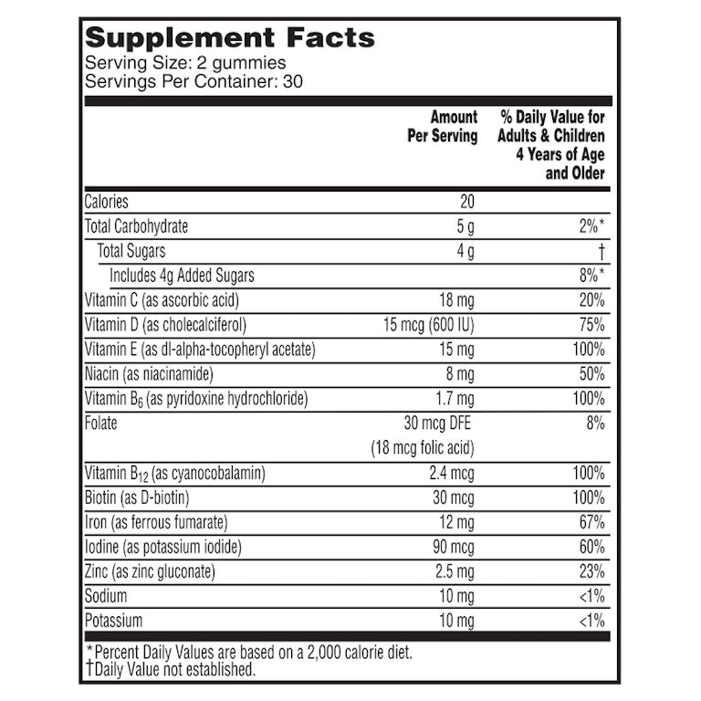 One A Day Kids Gummies Cherry Multi with Iron 60 Piece - Case of 24
