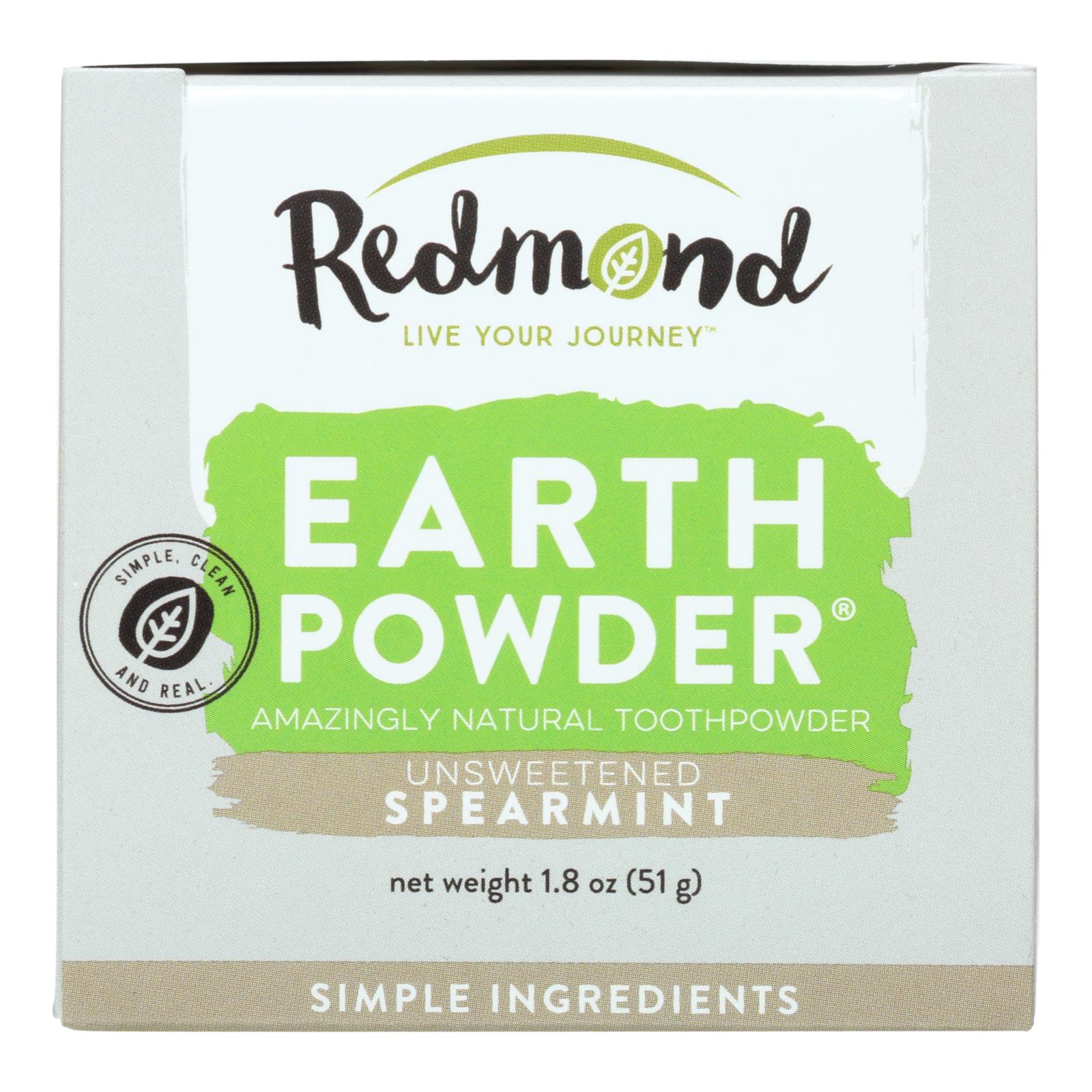 Redmond Earthpowder Toothpowder Spearmint - 1 Each - 1.8 Ounce