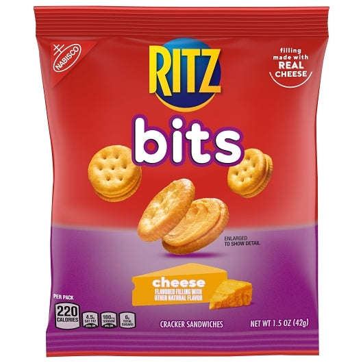 Mondelez Foodservice Ritz Bitz Cheese Sandwich Crackers 1.5 Ounce Size - 60 Per Case