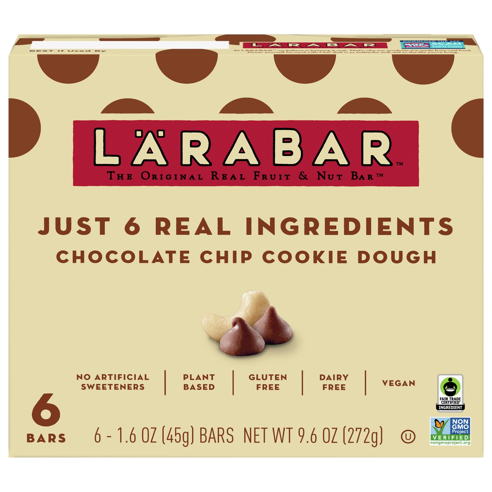 Larabar - Bar Cchip Cookie Dough - Case of 8-6/1.6 OZ