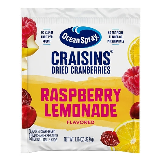 Ocean Spray Raspberry Lemonade Flavored Dried Cranberries, 1.16 Ounce, 200 Per Case