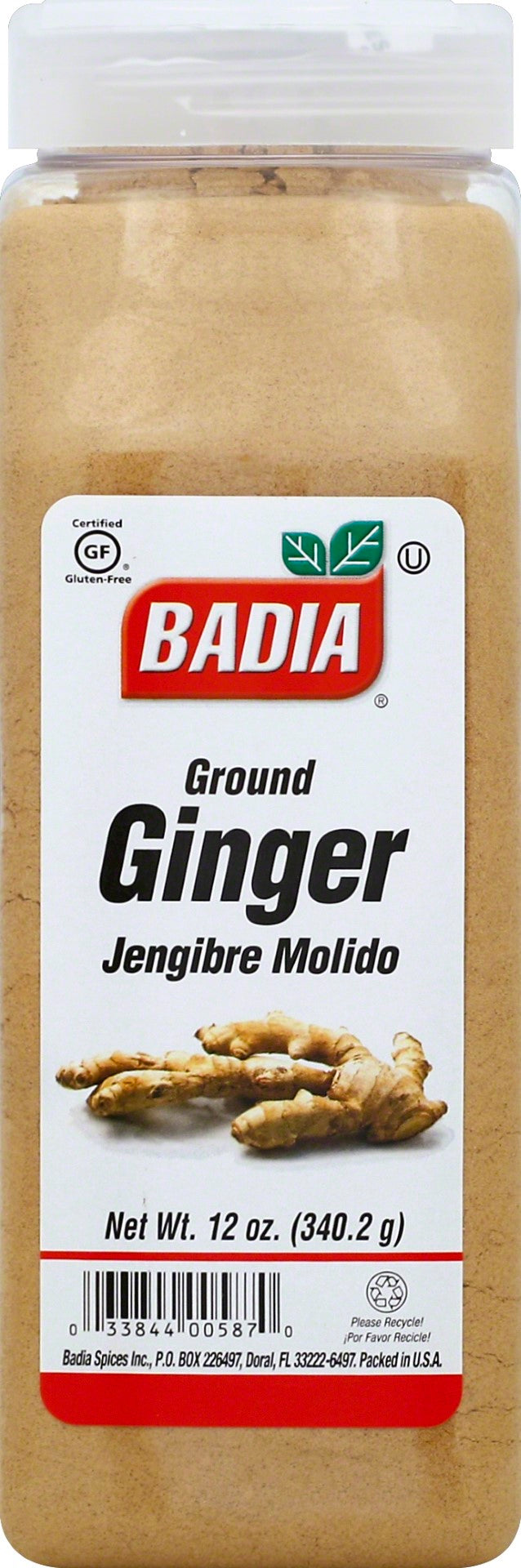 Badia Ground Ginger 12 Ounce Size - 6 Per Case