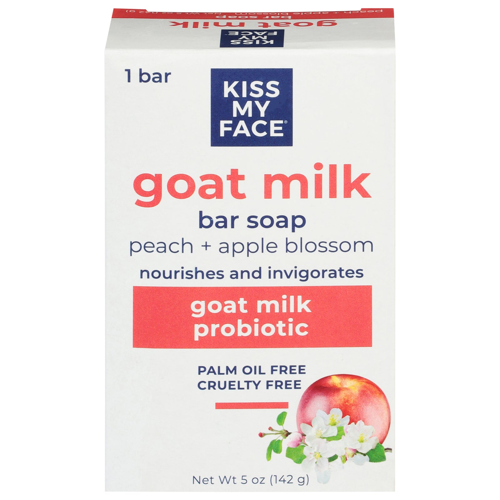 Kiss My Face - Br Soap Goatmlk Pch/apblo - 1 Each-5 OZ
