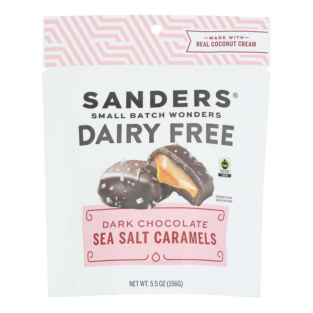 Sanders - Caramels Dark Choc Ssalt - Case of 6-5.5 OZ