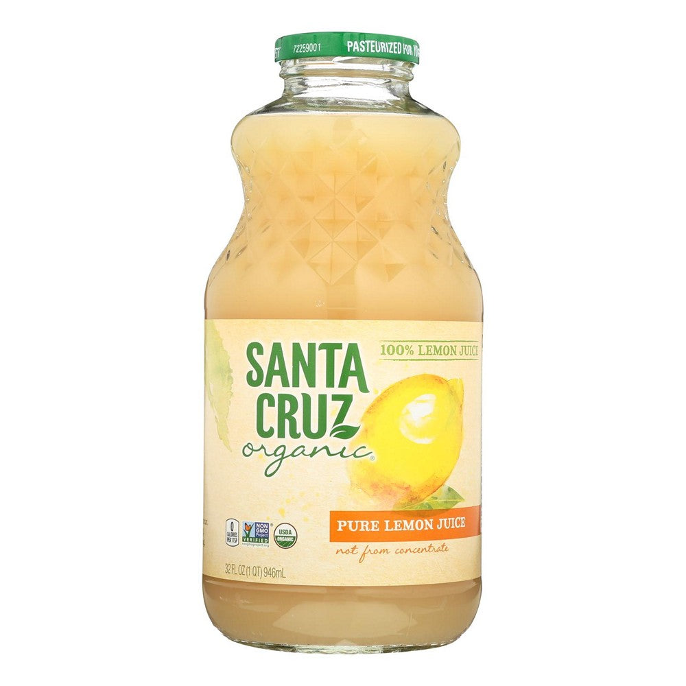 Santa Cruz Organic 100% Organic Lemon Fruit Juice - Case of 6 - 32 FZ