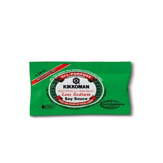 Kikkoman Ml Less Sodium Preservative Free Soy Sauce Packets 6 ML - 500 Per Case