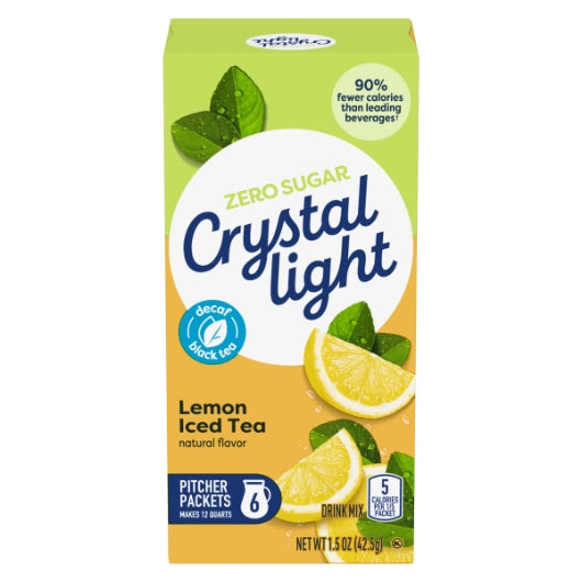 Crystal Light Iced Tea Decaf Beverage Mix, 1.5 Ounce Size - 12 Per Case.