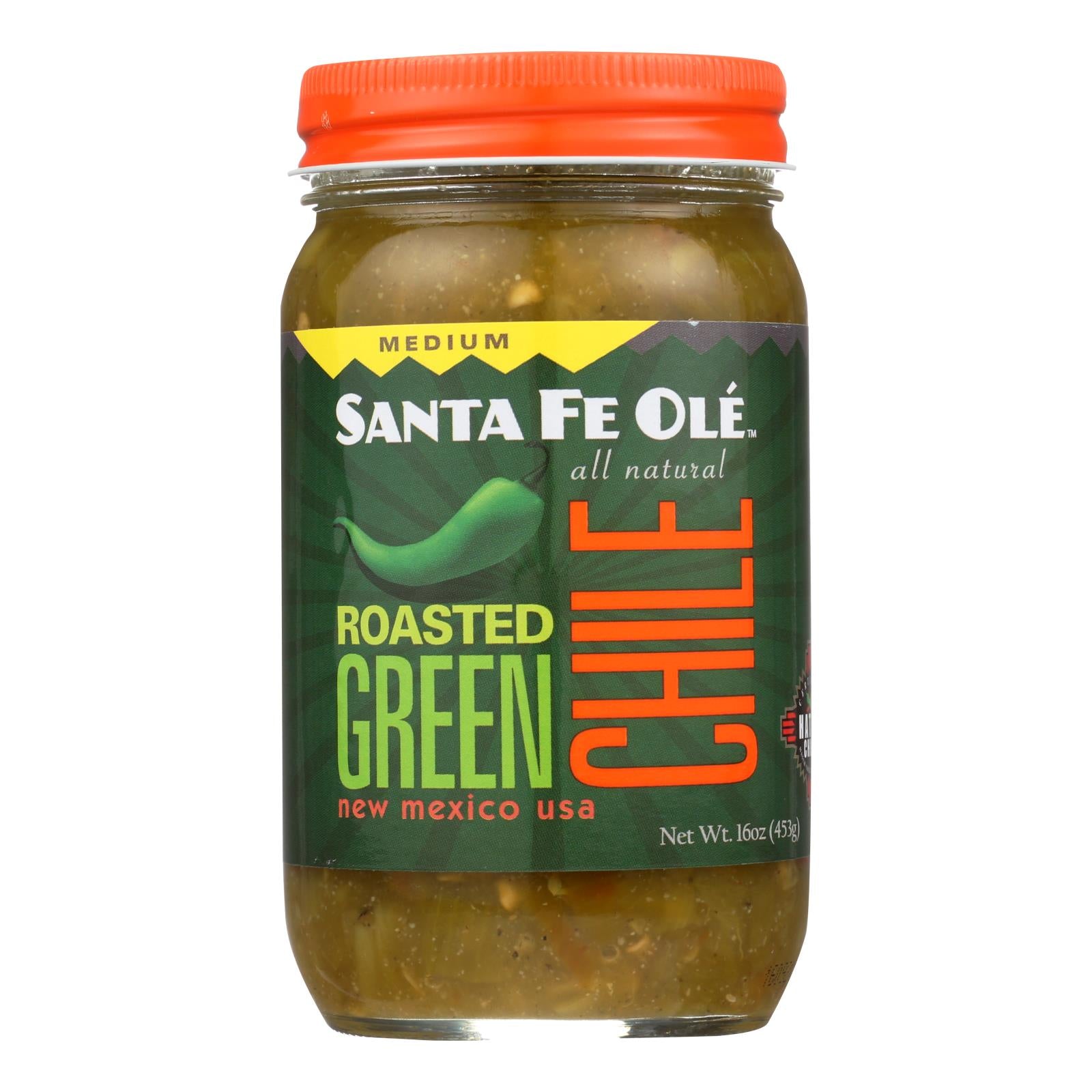 Santa Fe Ole Roasted Green Chile - Case of 6 - 16 OZ