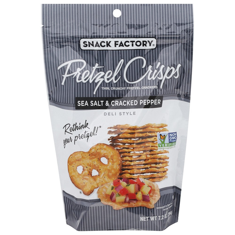 Pretzel Crisps - Pretzl Crsp Ssalt & Ppr - Case of 12-7.2 OZ