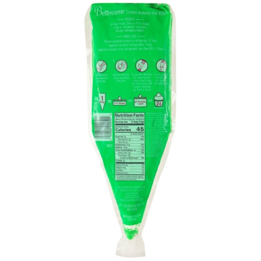 Bettercreme Icing Green In Bag 0.75 Pound Each - 15 Per Case.