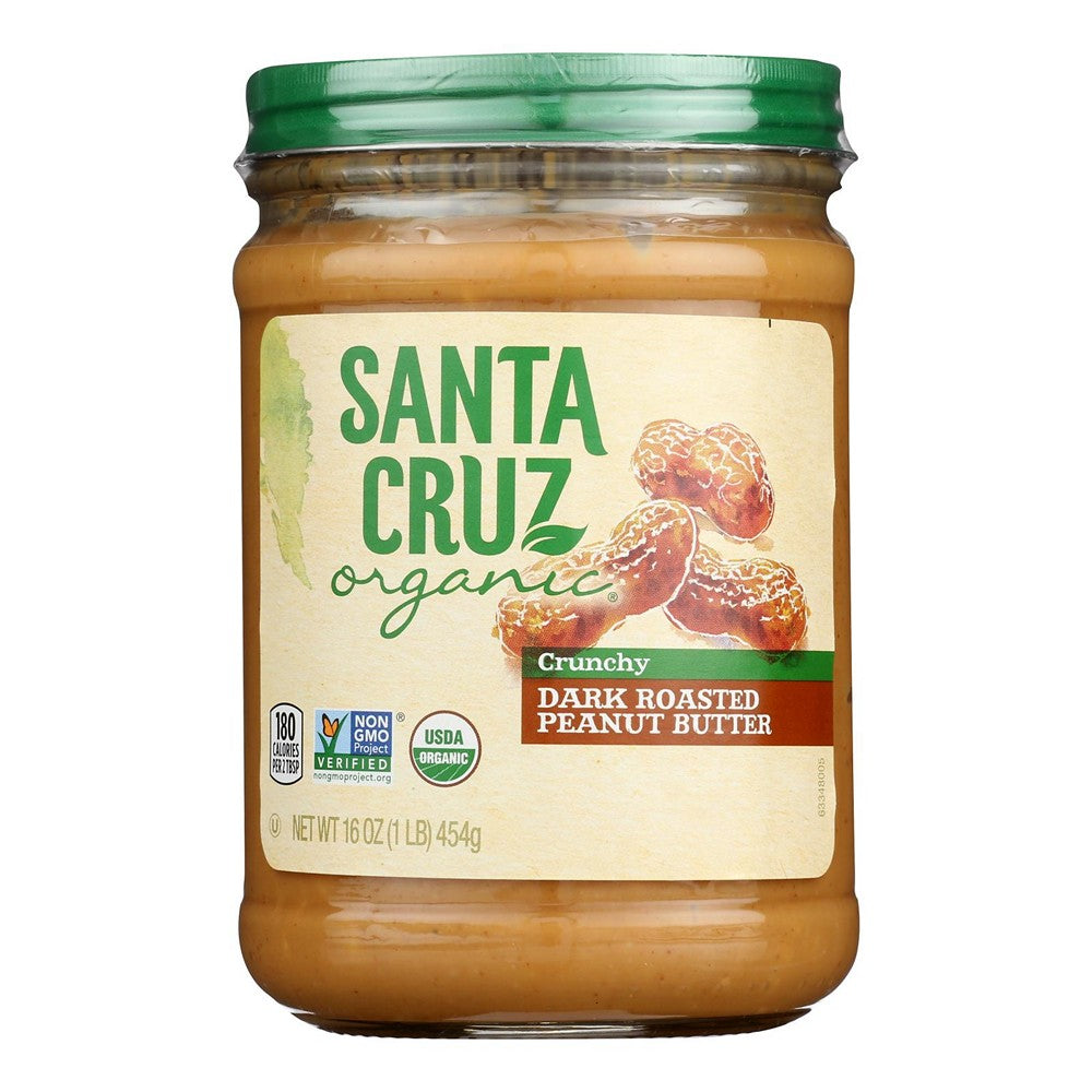 Santa Cruz Organic - Pbtr Og2 Dk Roast Crunchy - Case of 12-16 OZ
