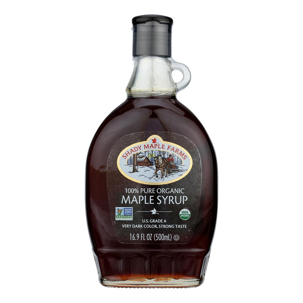 Shady Maple Farms Maple Syrup - Organic - Very Dark - Case of 12 - 16.9 fl oz
