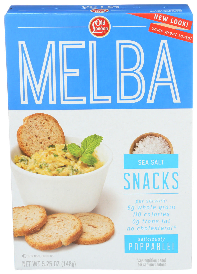 Old London Melba Snacks Sea Salt - 5 Ounce, Case of 12