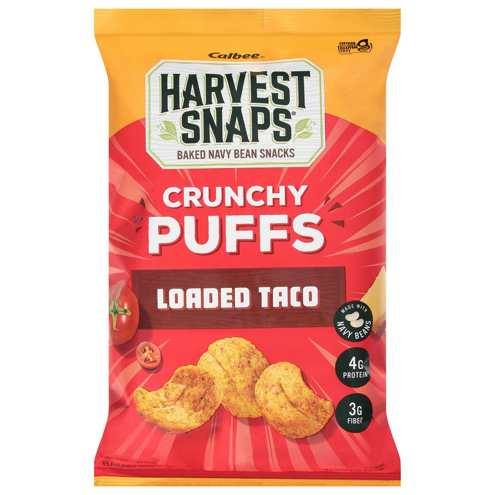 Harvest Snaps - Crunchy Puff Loaded Taco - Case of 6-4.2 OZ