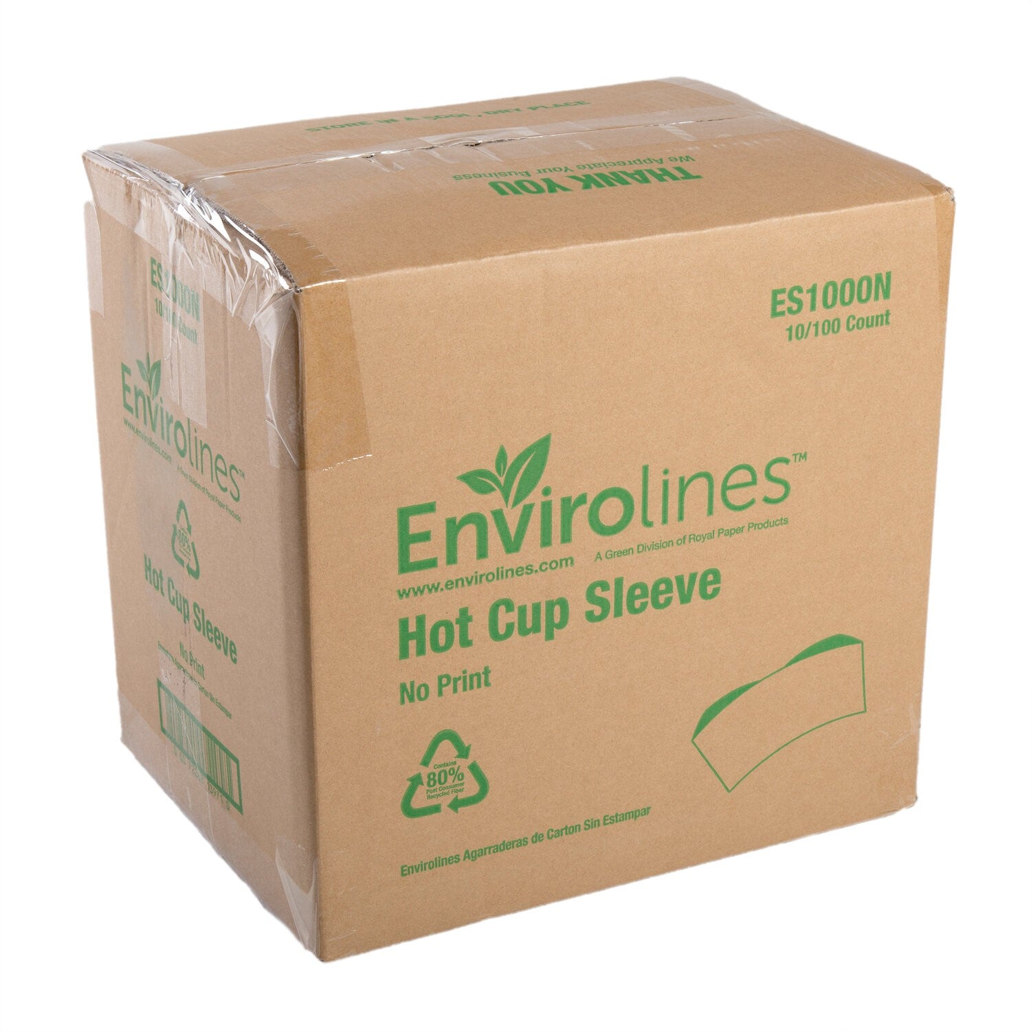 Envirolines Hot Cup Sleeve Kraft No Print