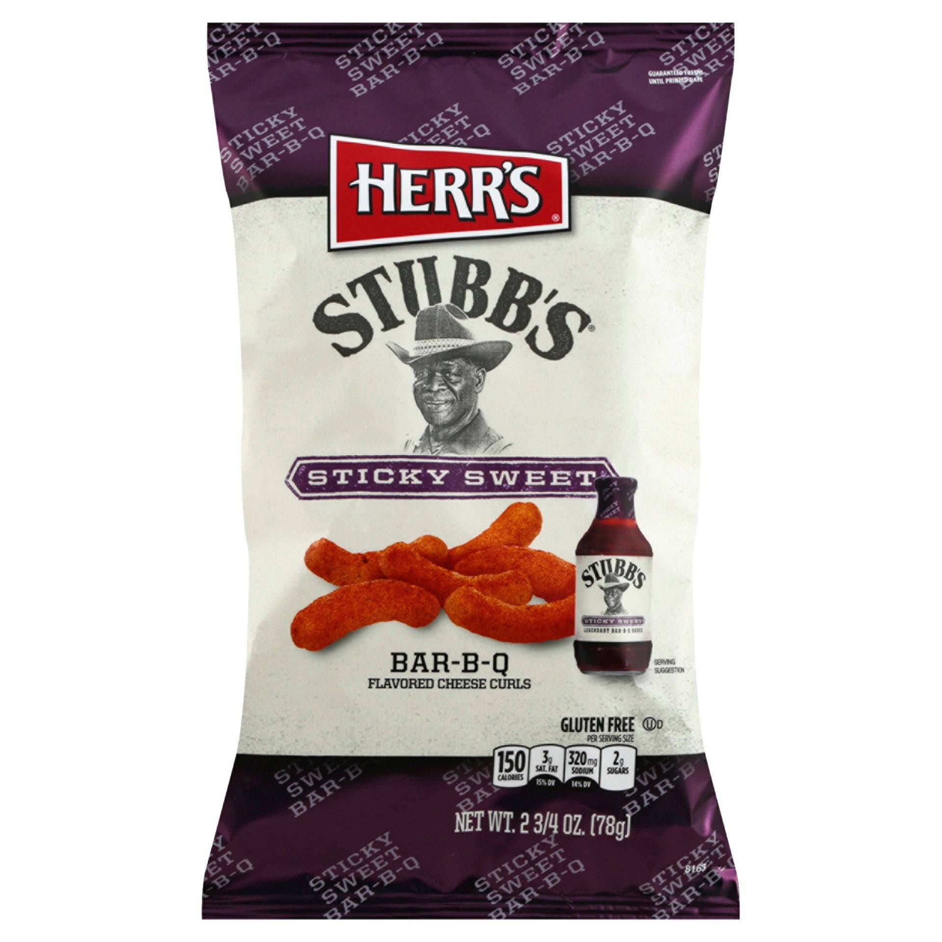 Herr Brands Stubb's Sticky Sweet Curls 2.75 Ounce Size - 12 Per Case