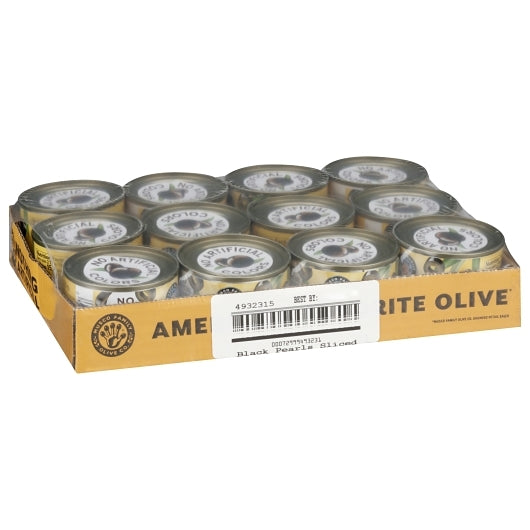 Musco Olives Sliced Black Ripe Olives 2.25 Ounce Size - 12 Per Case