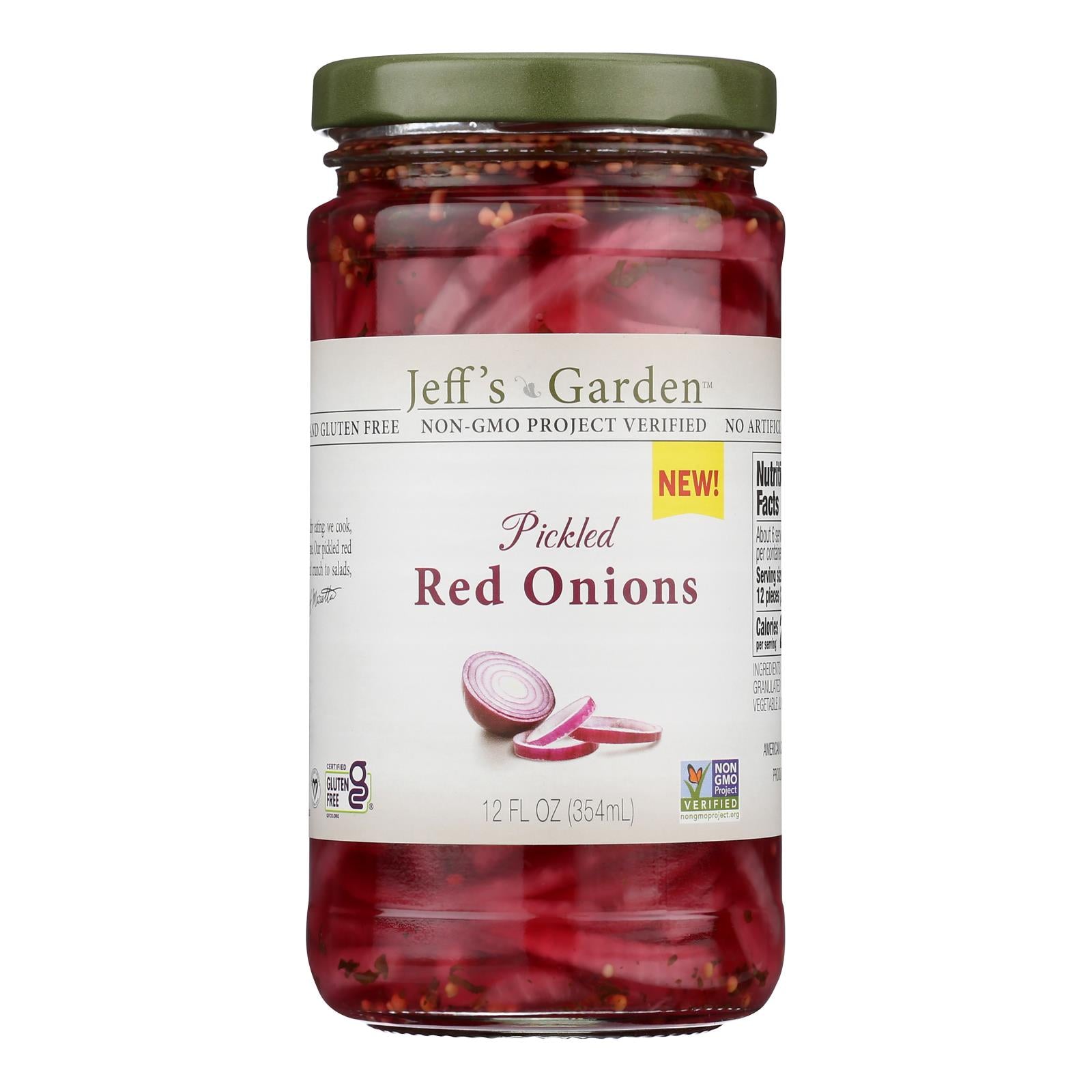 Jeff's Garden - Onions Pickled Red - Case of 6-12 Fluid Ounce