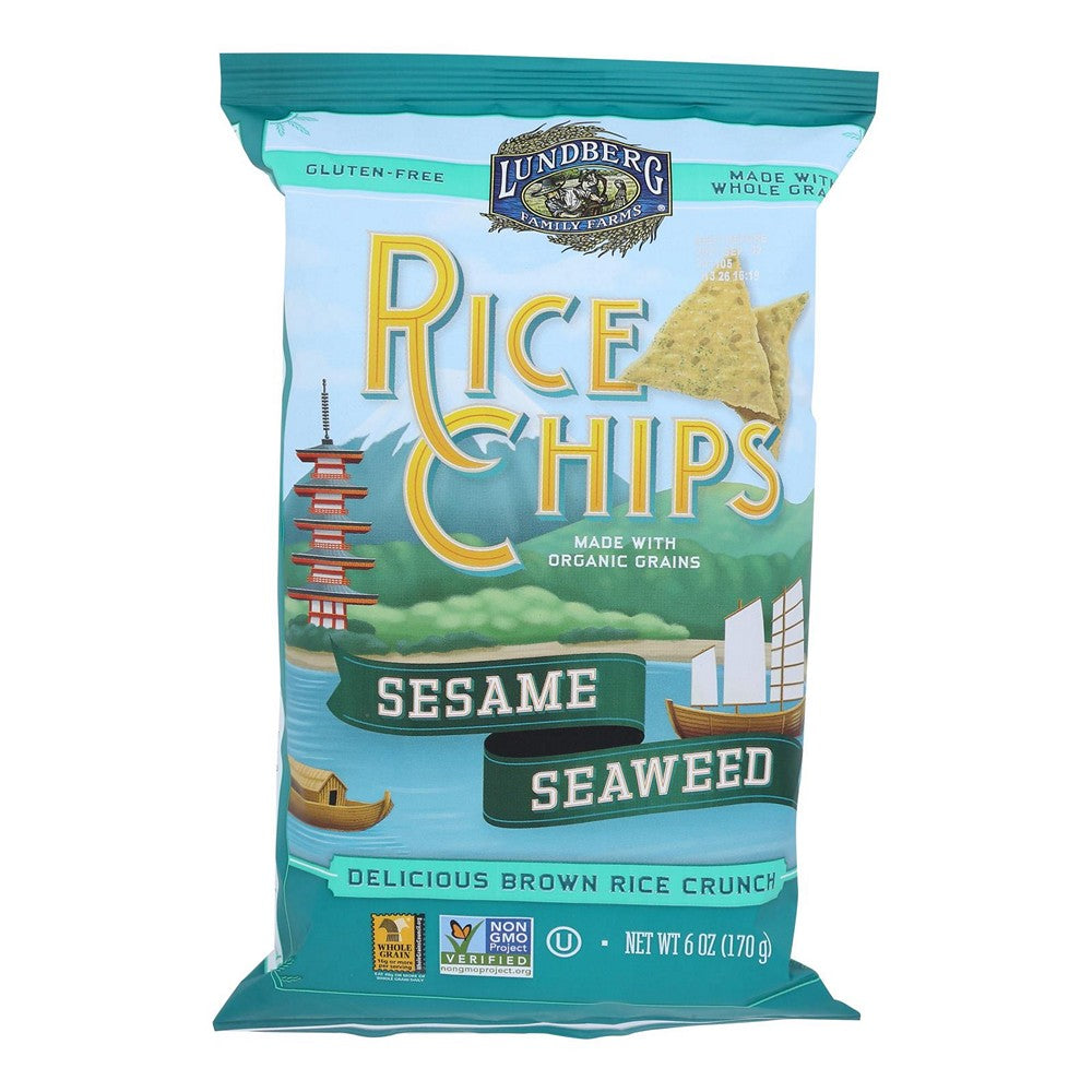 Lundberg Family Farms - Rice Chips Og3 Ses Seed - Case of 6-5.5 OZ