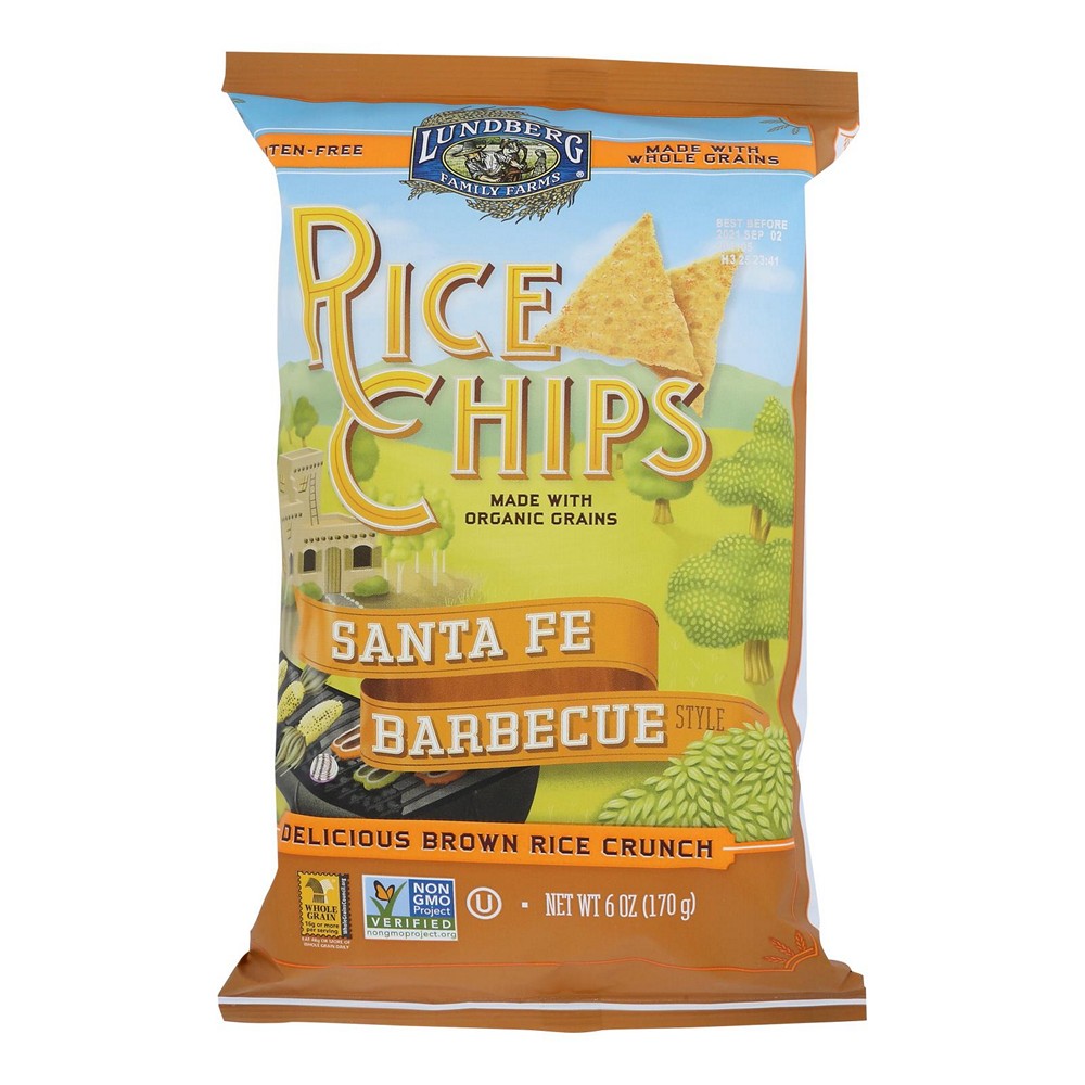 Lundberg Family Farms - Rice Chips Og3 Barbecue - Case of 6-5.5 OZ