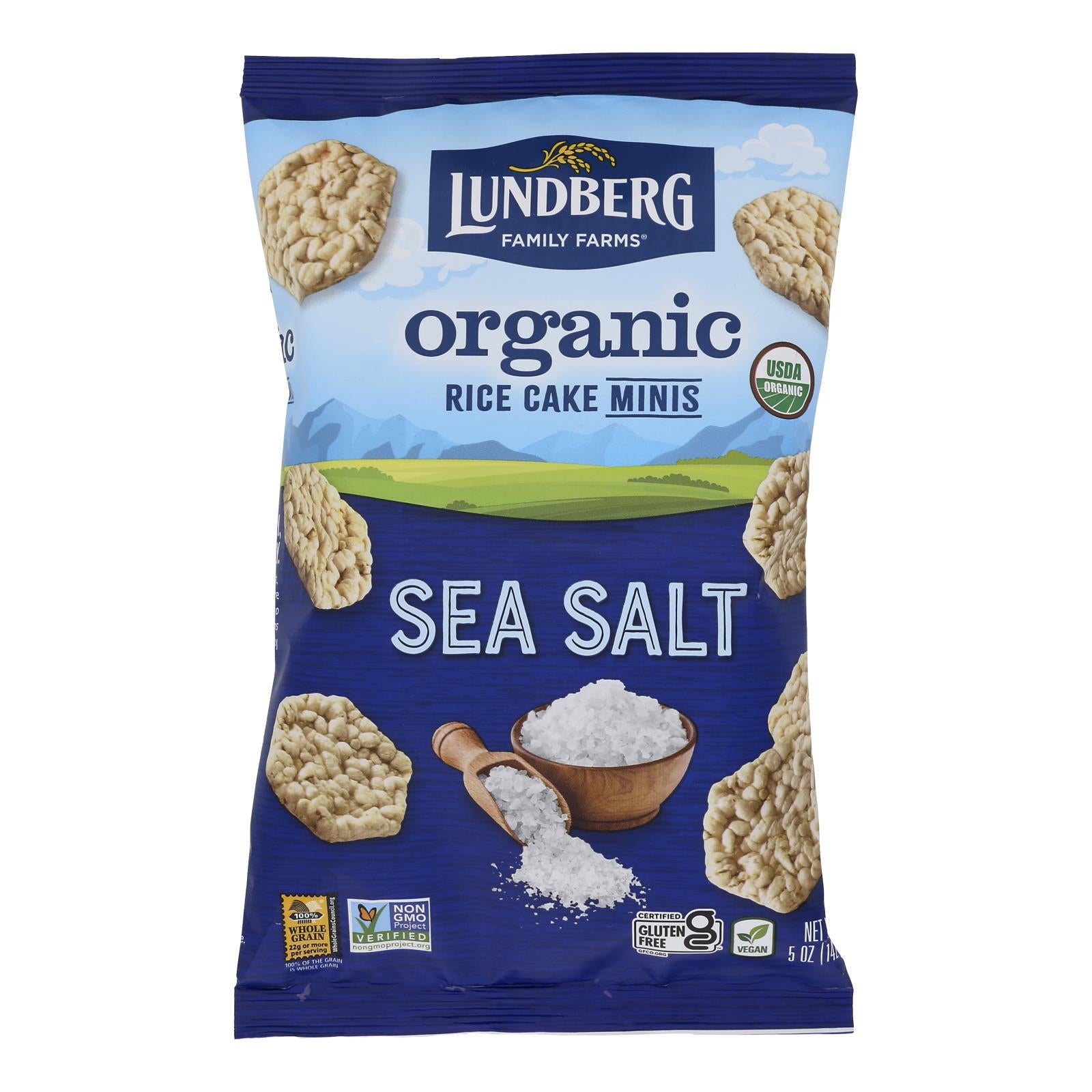 Lundberg Family Farms - Rice Ck Mini Sea Salt - Case of 6-5 Ounce