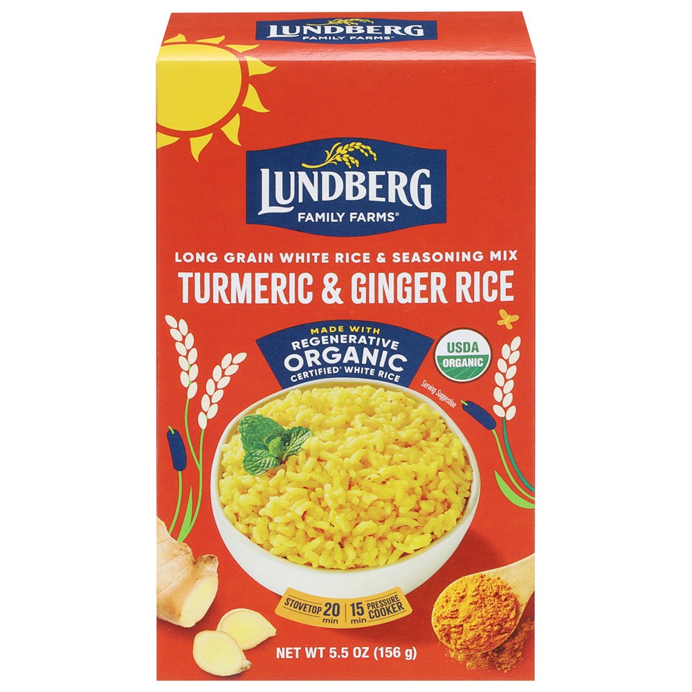 Lundberg Family Farms - Rice Og2 White Tmrc Gngr - Case of 6-5.5 OZ