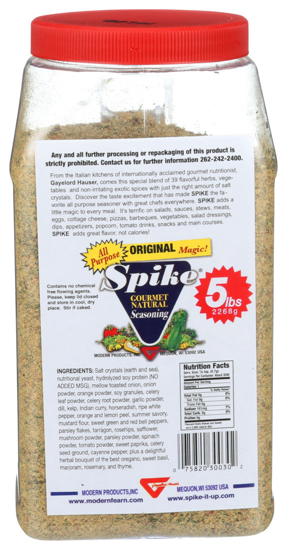 Modern Products Spike Gourmet Natural Seasoning - 5LB Each - Case of 5