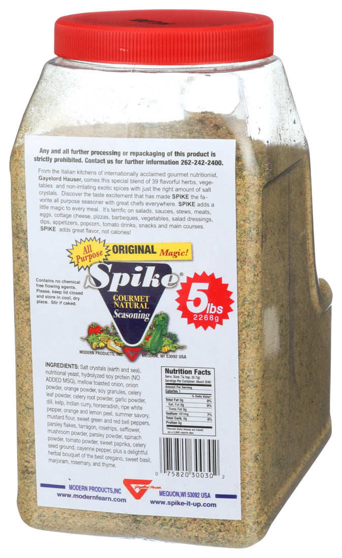 Modern Products Spike Gourmet Natural Seasoning - 5LB Each - Case of 5