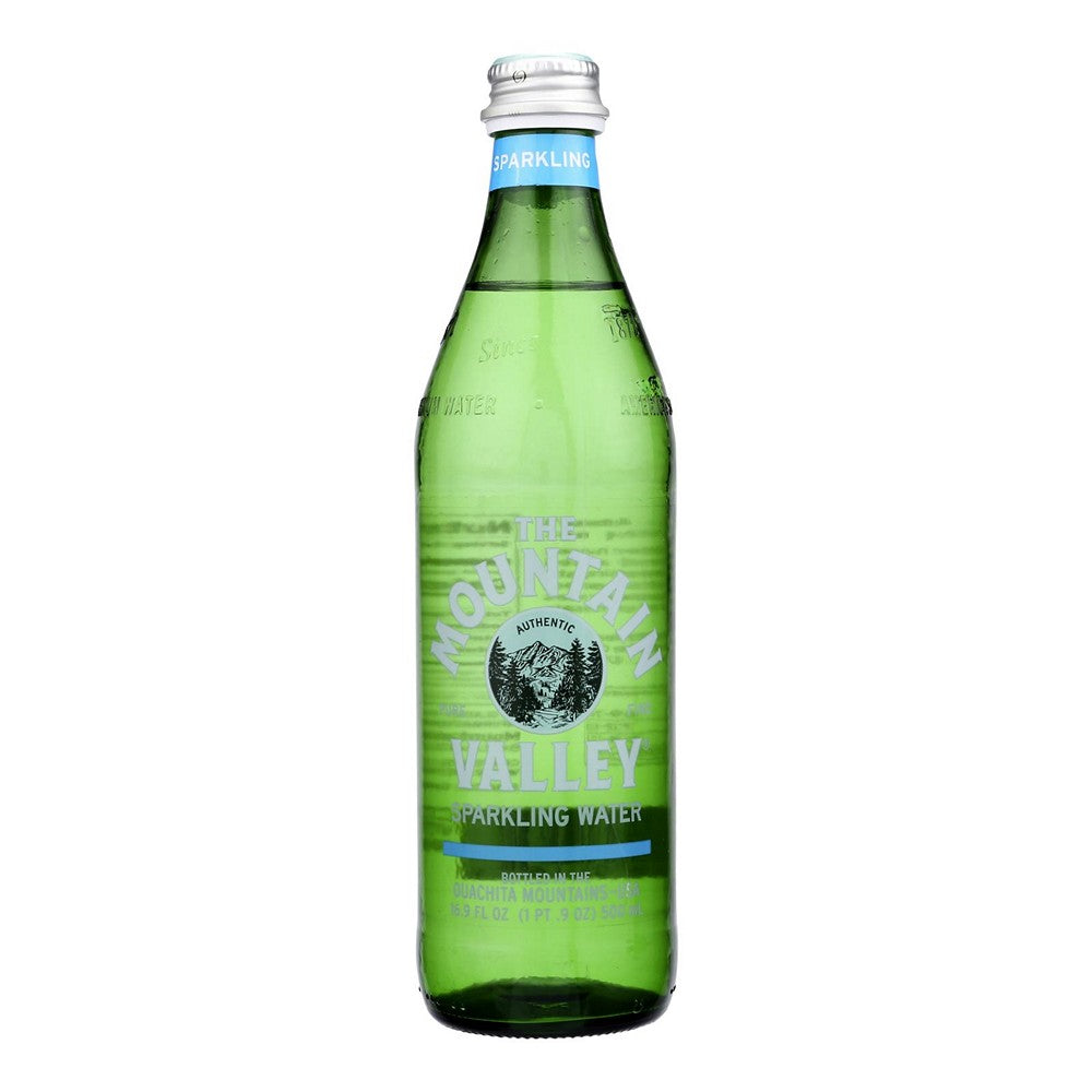 Mountain Valley Spring Water Sparkling Bottled Water - Case of 12 - 16.9 FZ