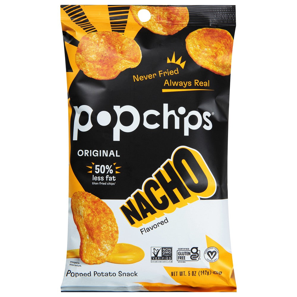Popchips - Potato Chip Nacho - Case of 12-5 OZ