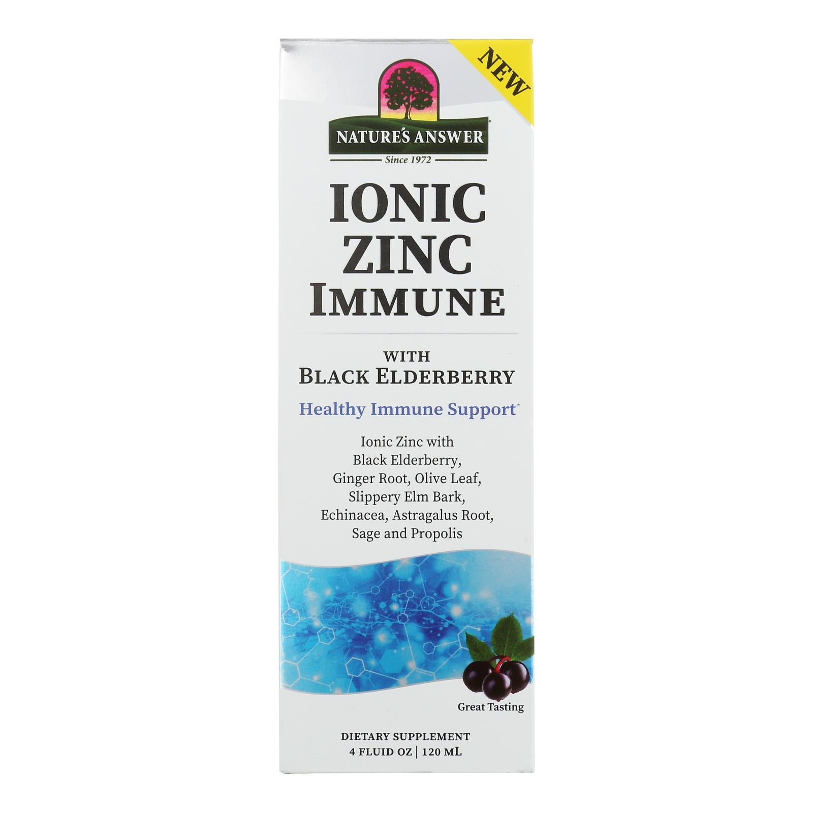 Nature's Answer - Ionic Zinc Immune Eldrbry - 1 Each-4 Fluid Ounce