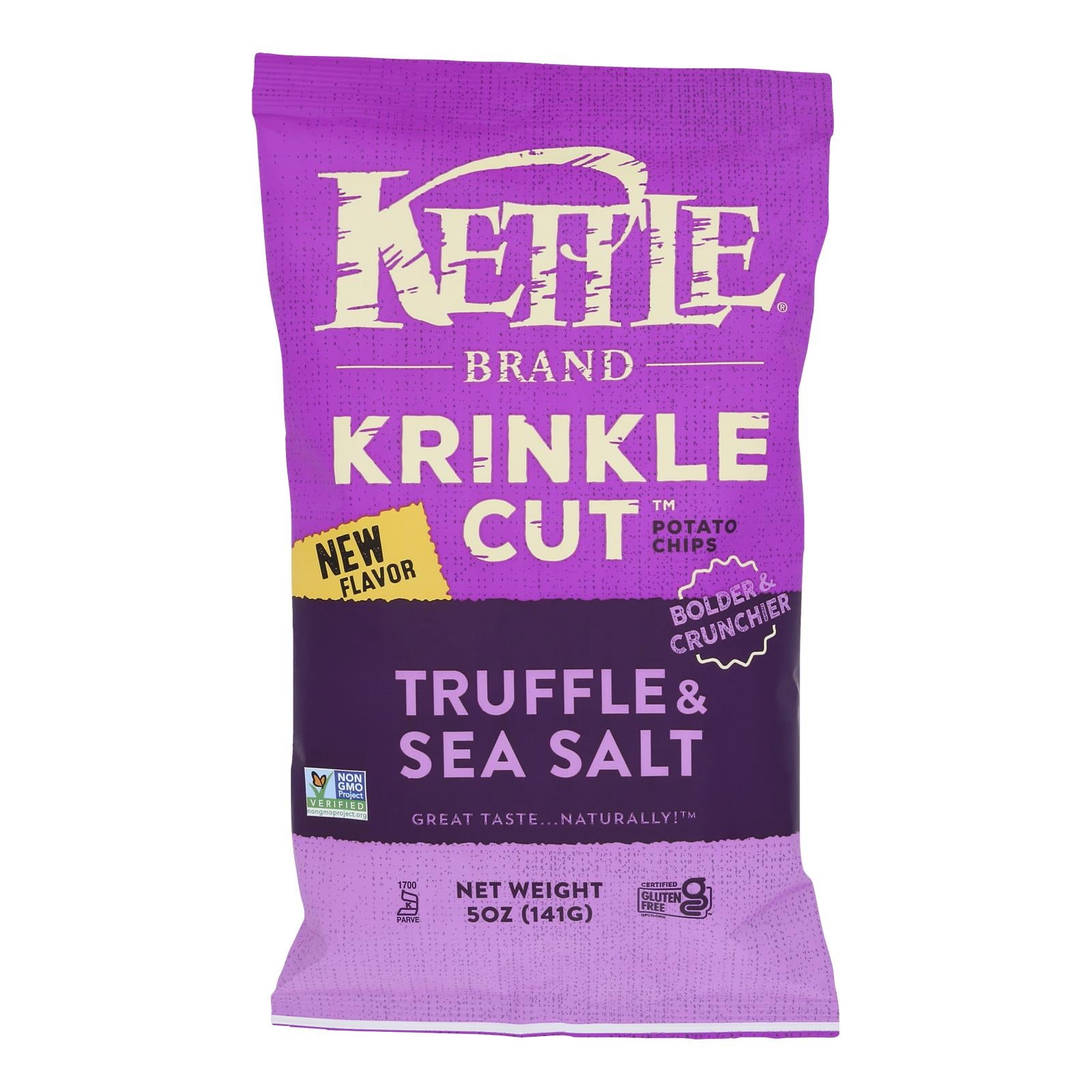 Kettle Brand - Krinkle Truff Sea Salt Chip - Case of 15-5 OZ