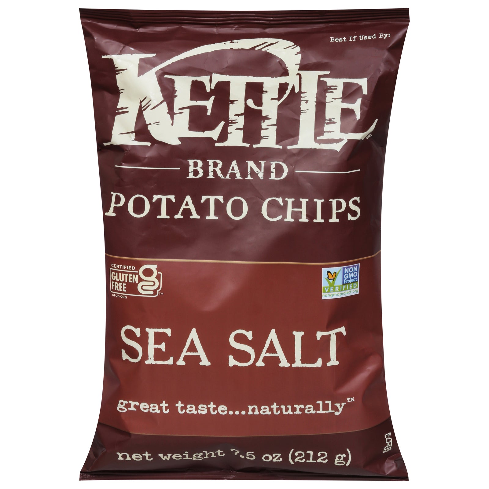 Kettle Brand - Potato Chips Sea Salt - Case of 12-7.5 OZ