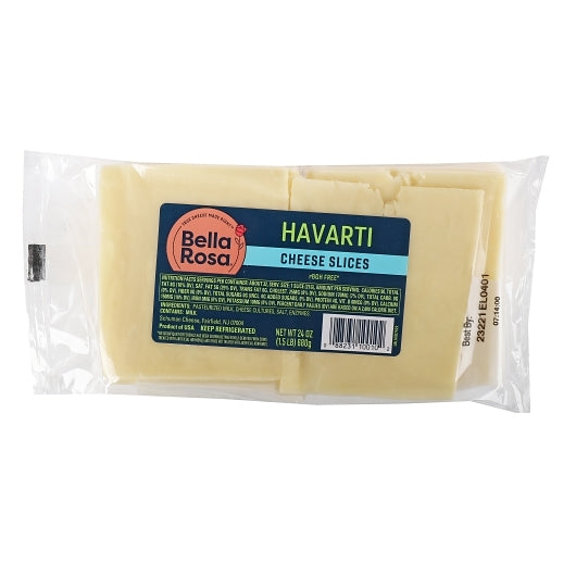 Bella Rosa Sliced Havarti 1 Each - 8 Per Case.
