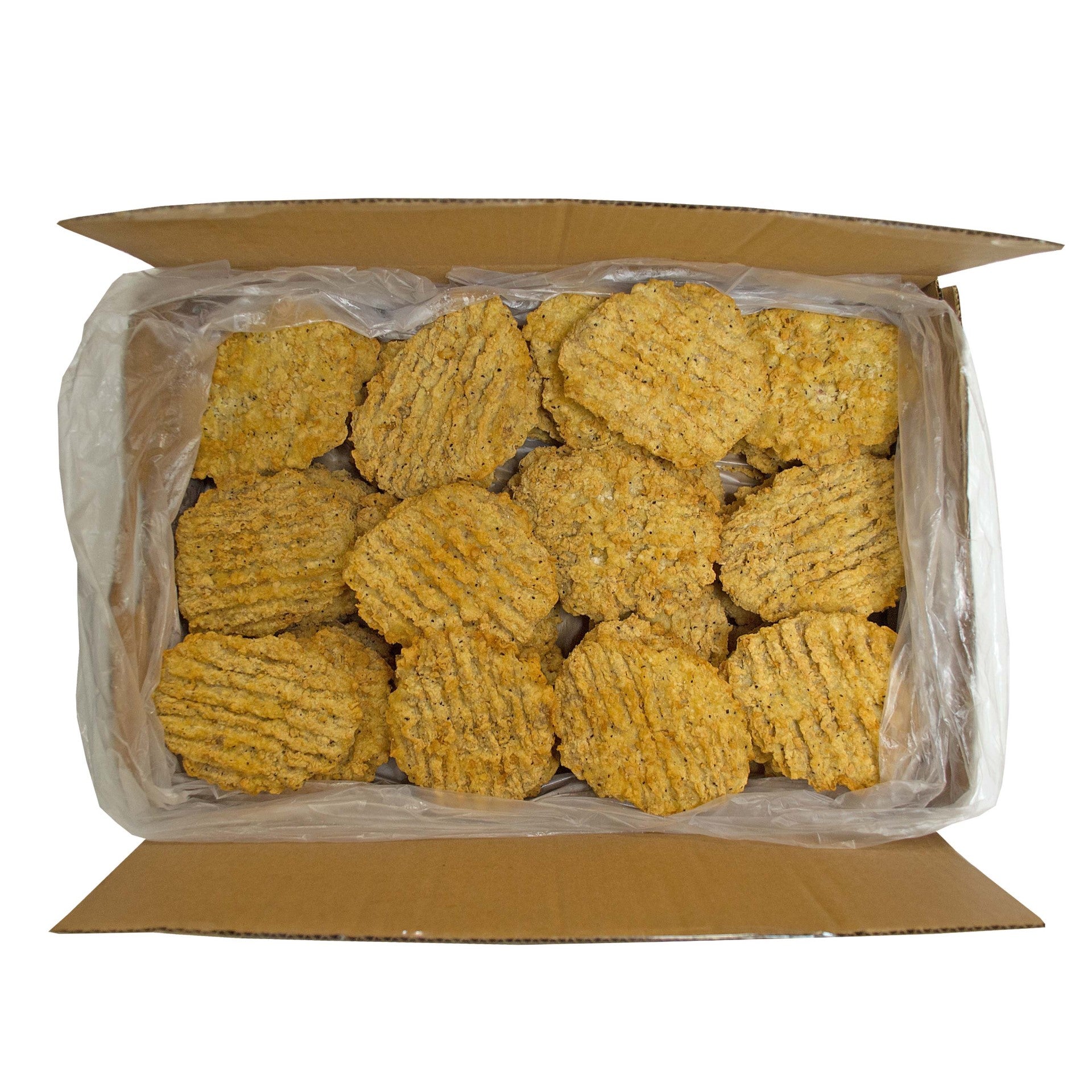 Fully Cooked Southern Ry Fried Beef Fritters Bulk 4 Ounce Size - 40 Per Case
