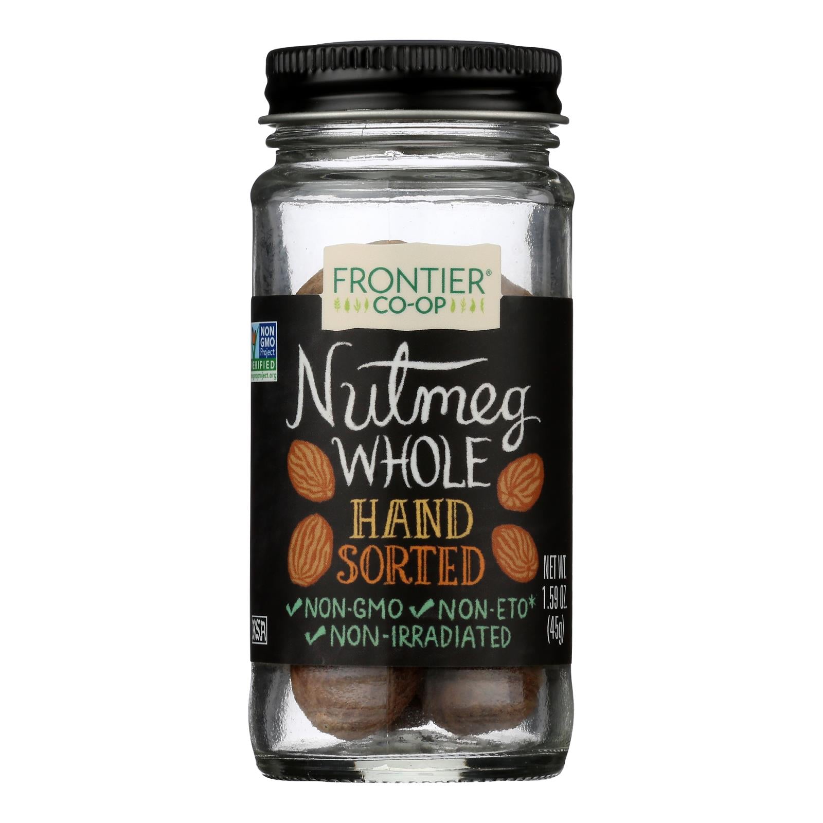 Frontier Natural Products Coop - Whole Nutmeg Hand Sorted - 1 Each -1.59 Ounce