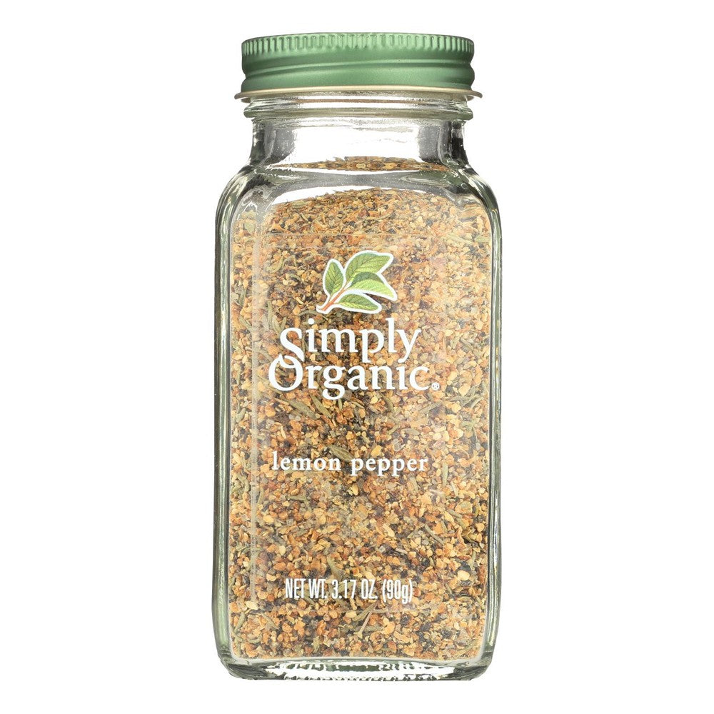 Simply Organic - Lemon Pepper Organic - Case of 6 - 3.17 ounces