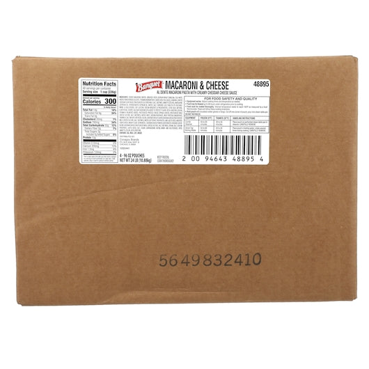 Banquet Mac N Cheese Pouch 96 Ounce Size - 4 Per Case.
