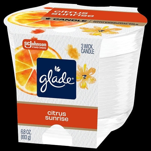 Glade Fresh Orange Blossom Mandarin Candle, 6.8 Ounce, 3 Per Case