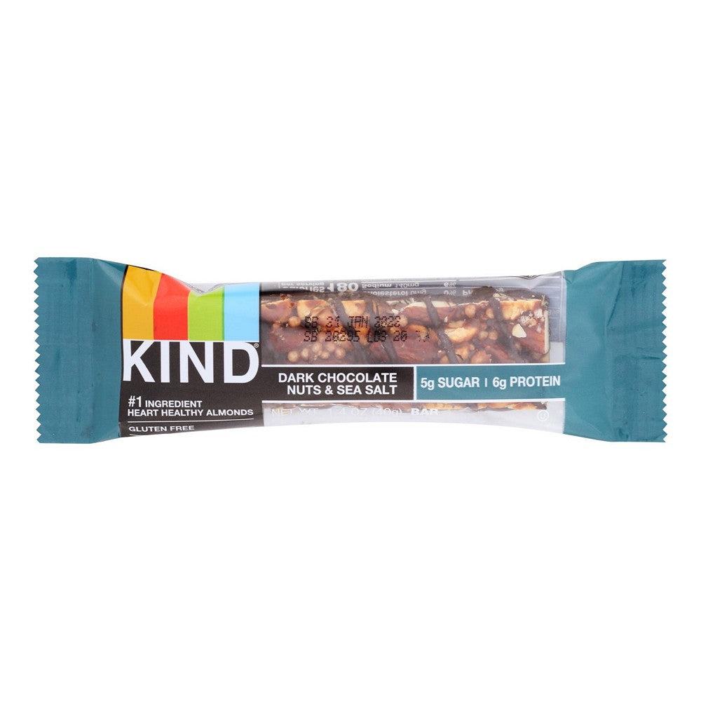 Kind - Bar Dark Chocolate Nuts Sea Salt - Case of 12 - 1.4 ounces
