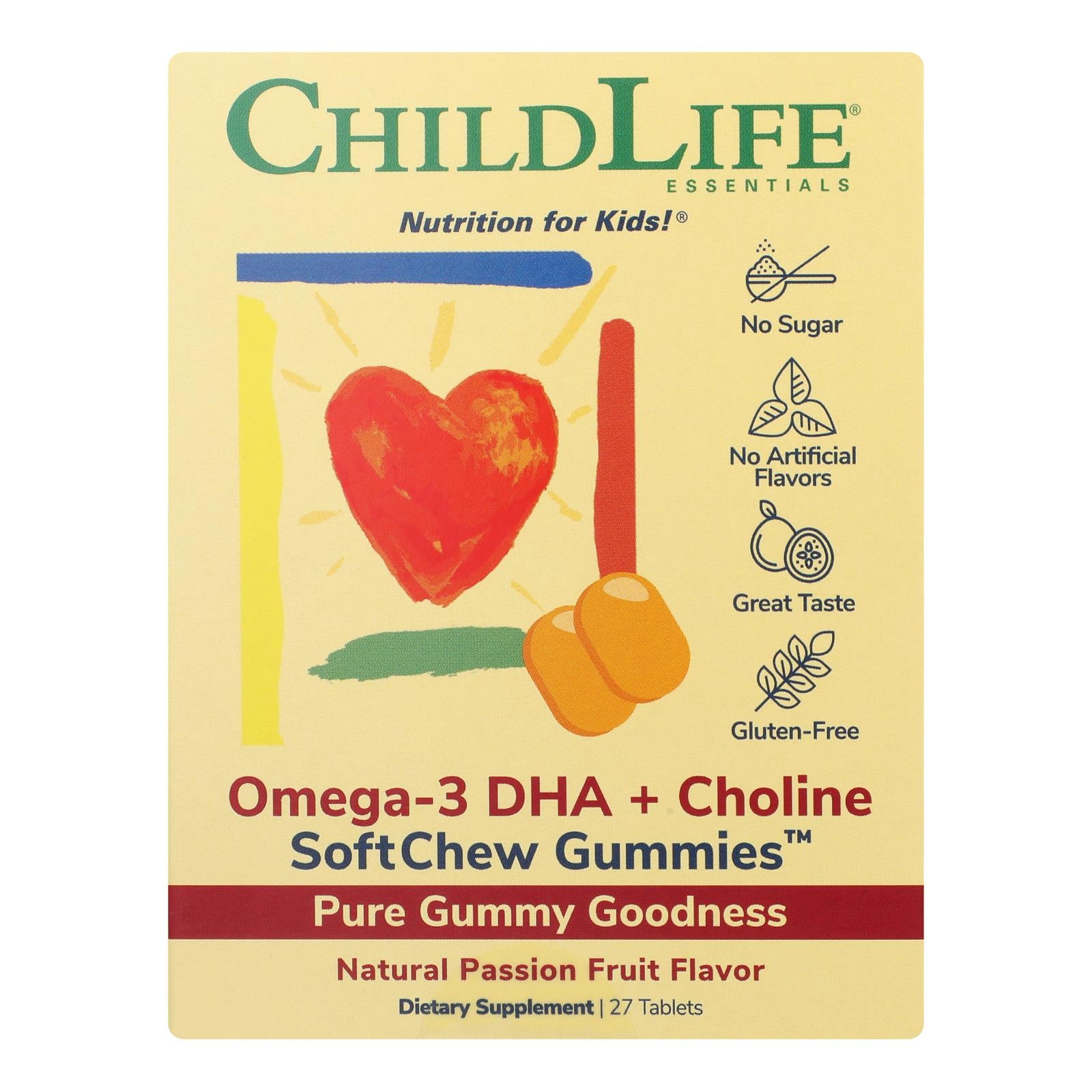 Childlife Essentials - Dha+choline Omega3 Sftmlt - 1 Each-27 Tablets