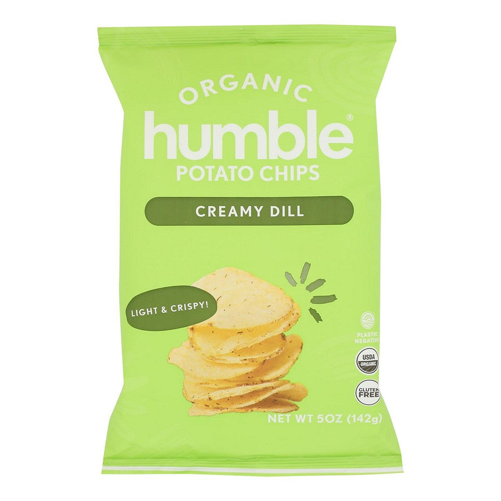 Humble Potato Chips - Chips Potato Creamy Dill - Case of 12-5 OZ